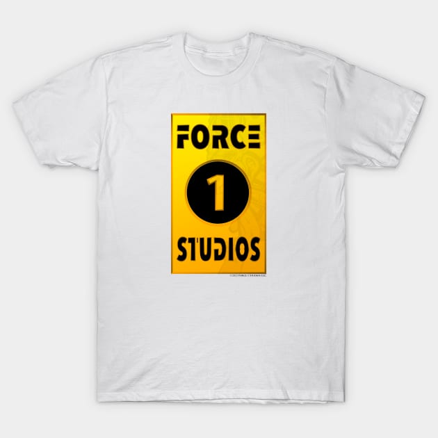 Force 1 Studios Gold Bar Logo (Light Shirts) T-Shirt by Force 1 Studios LLC